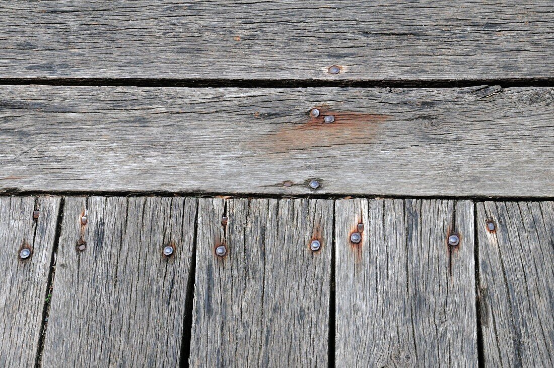 Weathered wooden boards (close-up)