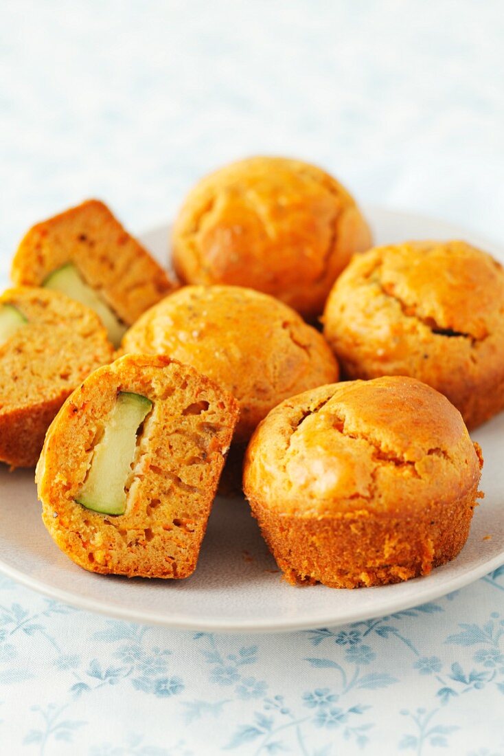 Carrot and courgette muffins