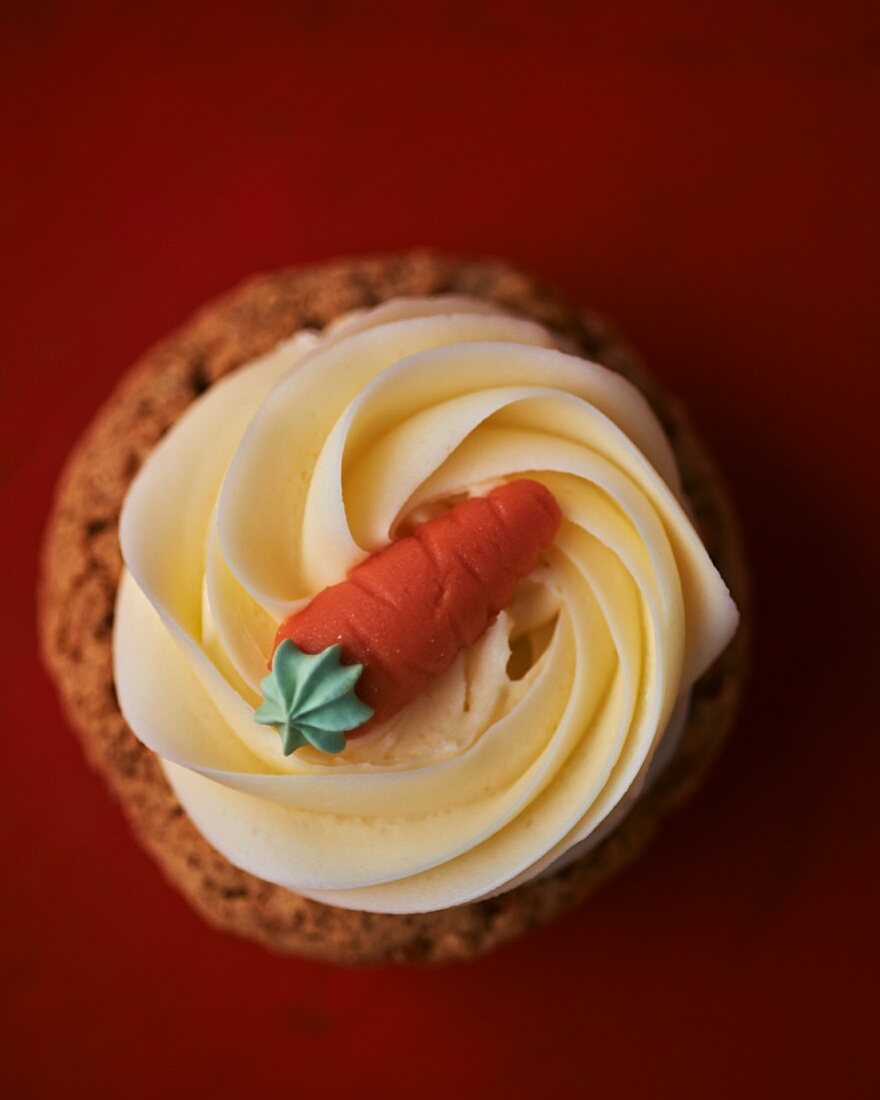 A carrot cupcake