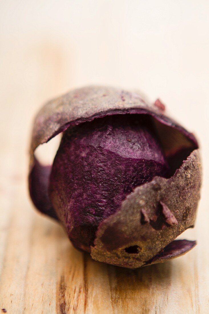 Purple potatoes with peel