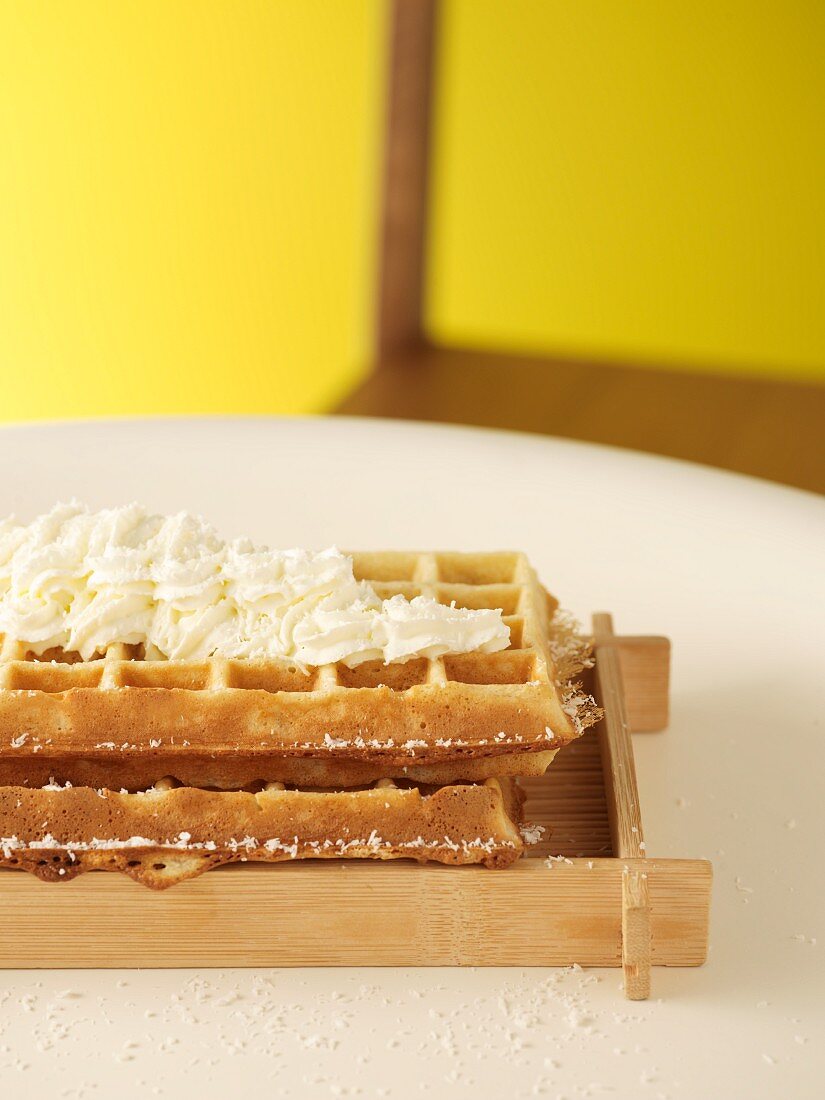 Waffles with coconut