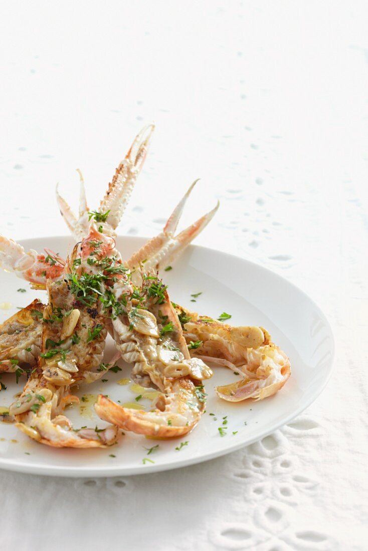 Langoustines with herbs