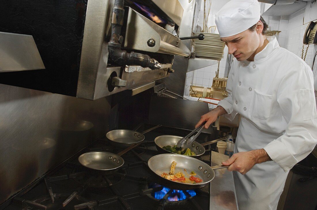 Chef in restaurant kitchen