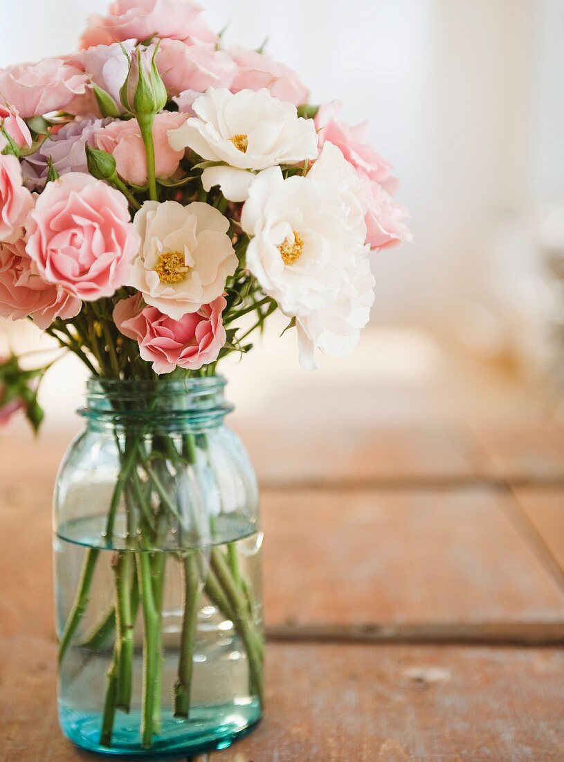 Blumenstrauss in einem Glas