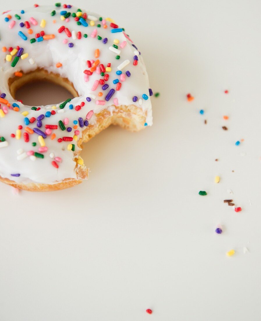 Close-up of sprinkled donut