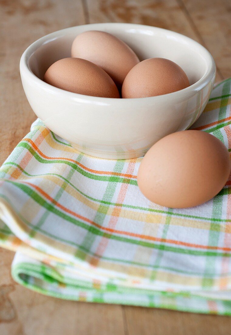 A bowl of fresh eggs