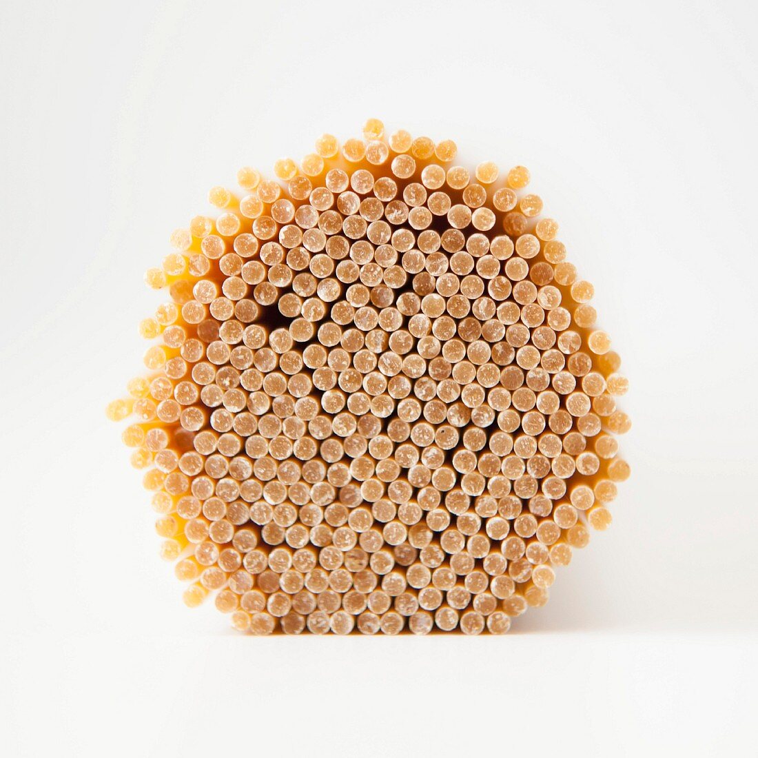 Bunch of dried spaghetti, close-up