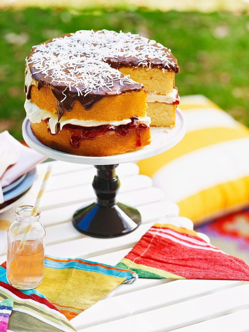 Lamington Cake für ein Picknick zum Australia Day