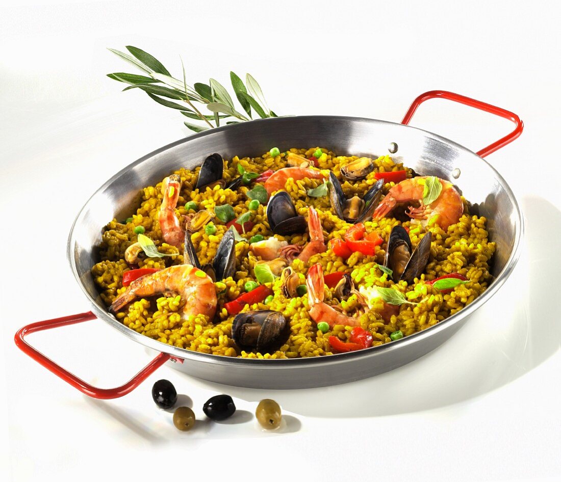 Paella in der Pfanne