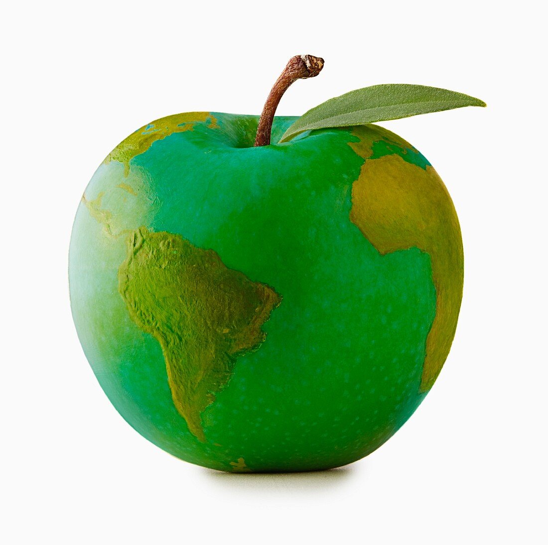 Apfel als Globus