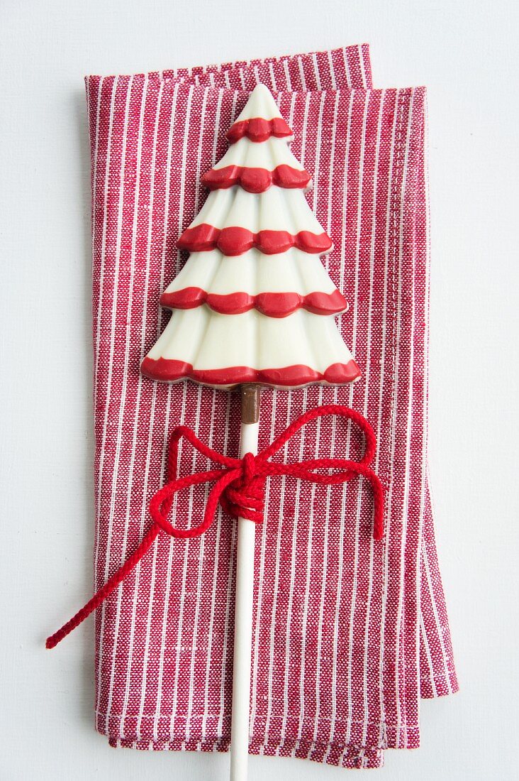 Chocolate Christmas tree lolly