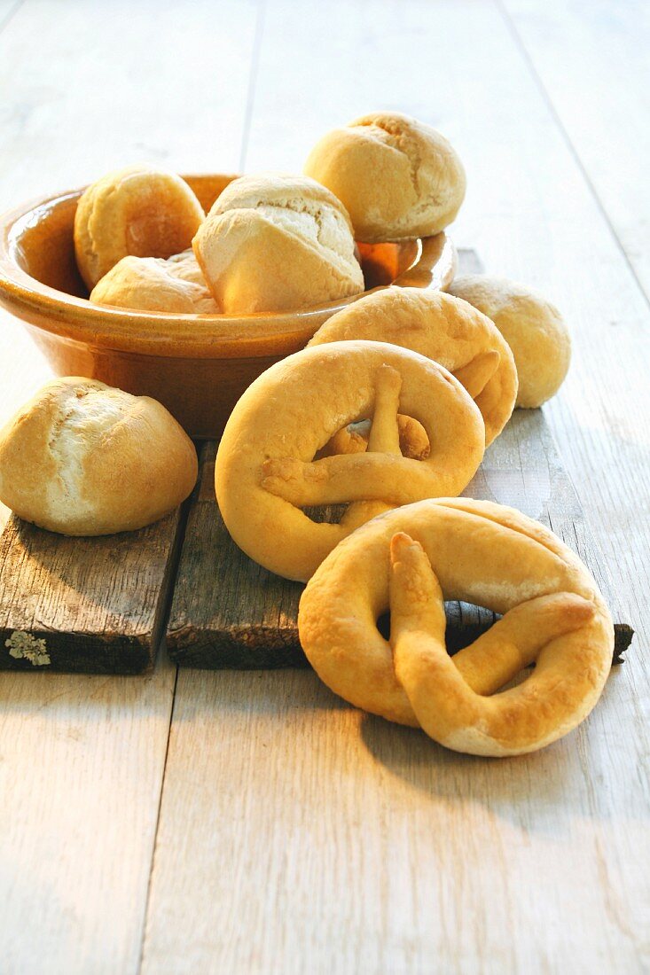 Lye rolls and pretzels