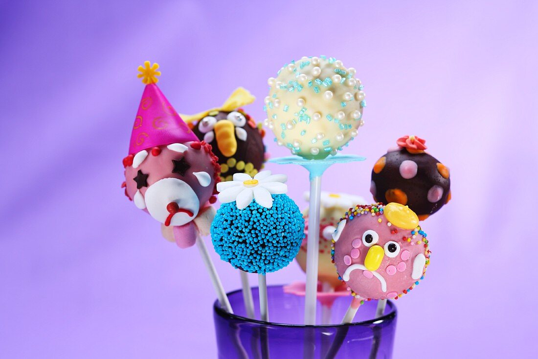 Assorted cake pops for a child's party