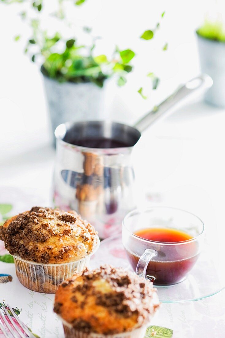 Espressomuffins mit Streuseln