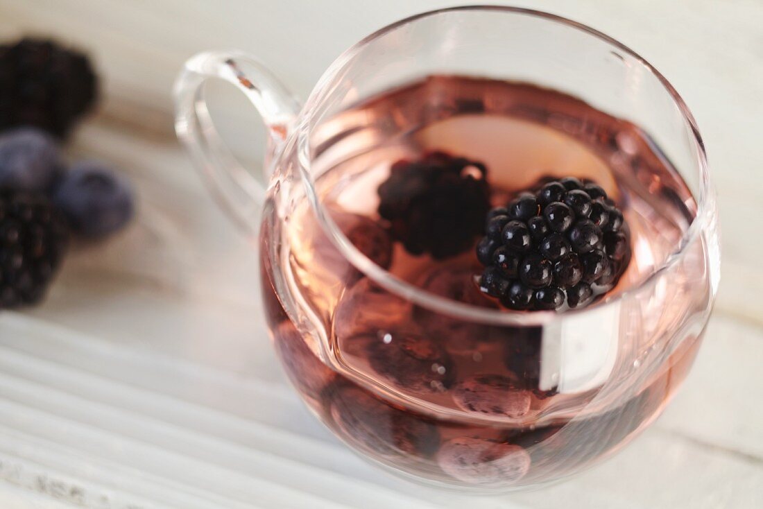 A Glass Cup of Berry Punch