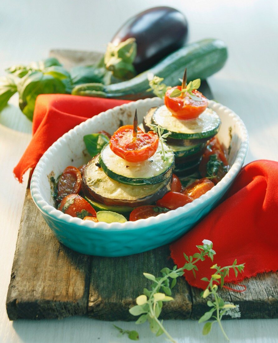 Spiedini di verdure al forno (Gemüsespiesschen aus dem Ofen)