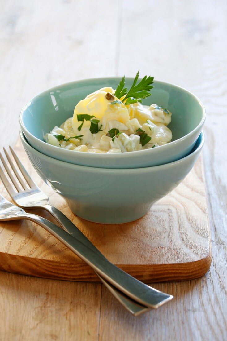 Potato salad with gherkins