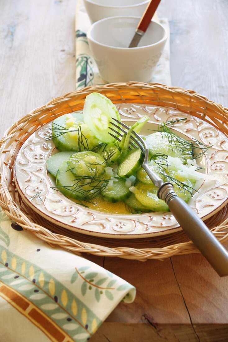 Cucumber salad with dill