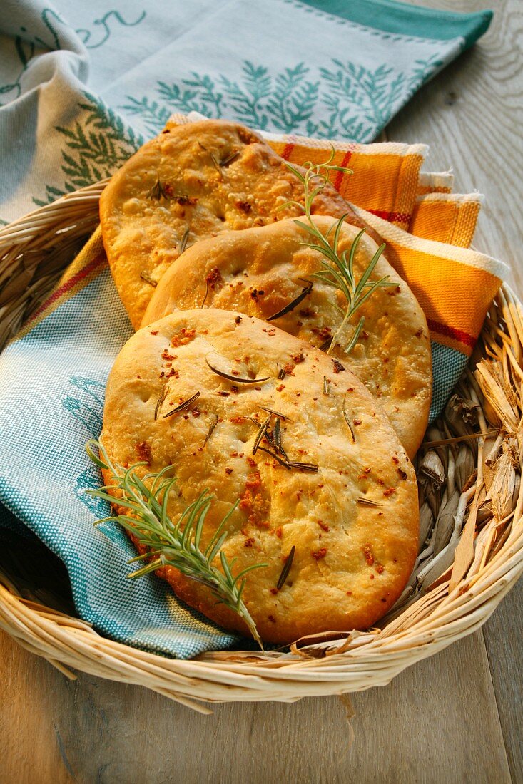 Focaccia mit Rosmarin