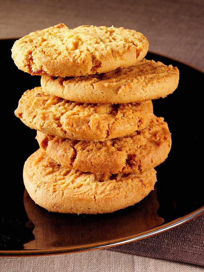 Ginger biscuits, stacked
