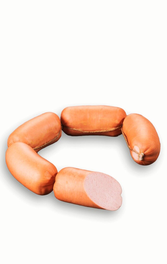 Fat liver sausages, linked
