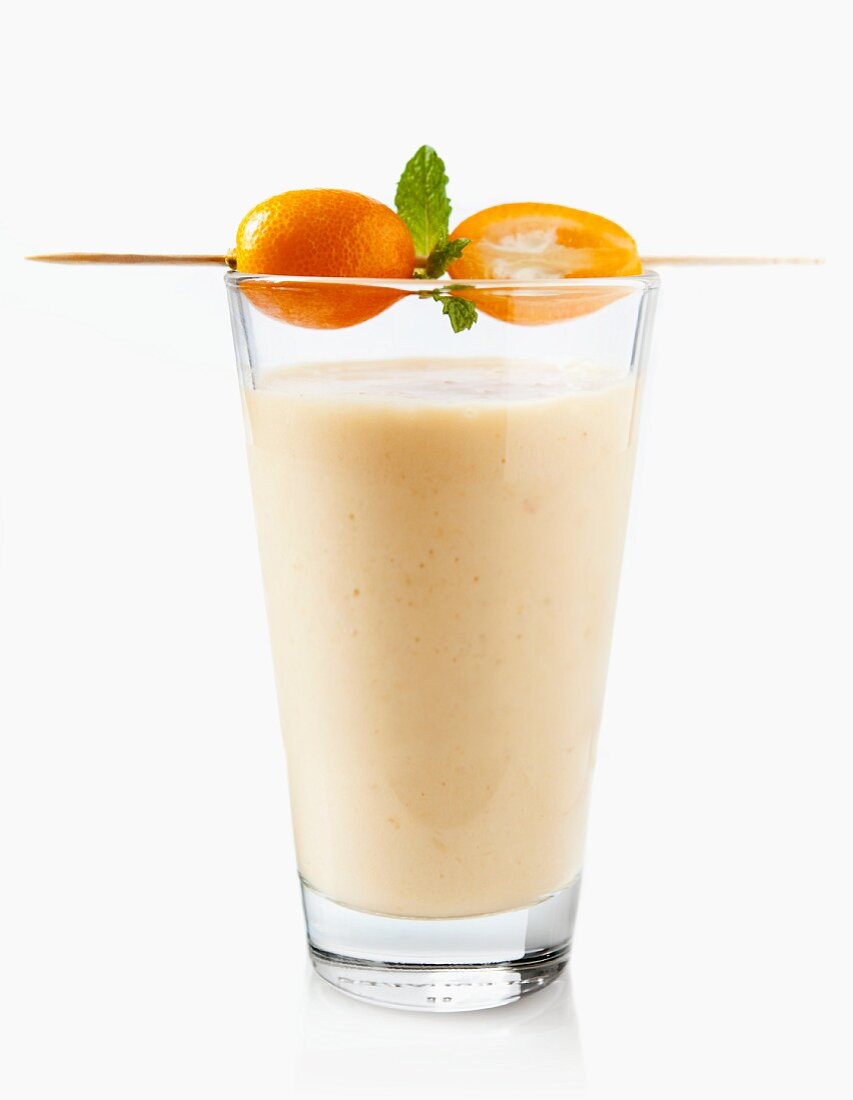 An exotic smoothie with mango and … – License image – 11170279 ❘ Image  Professionals