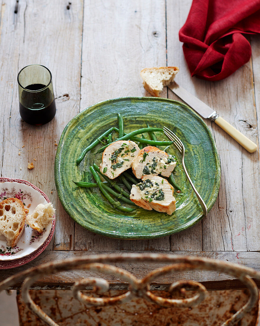 Chicken breast stuffed with spinach and ricotta