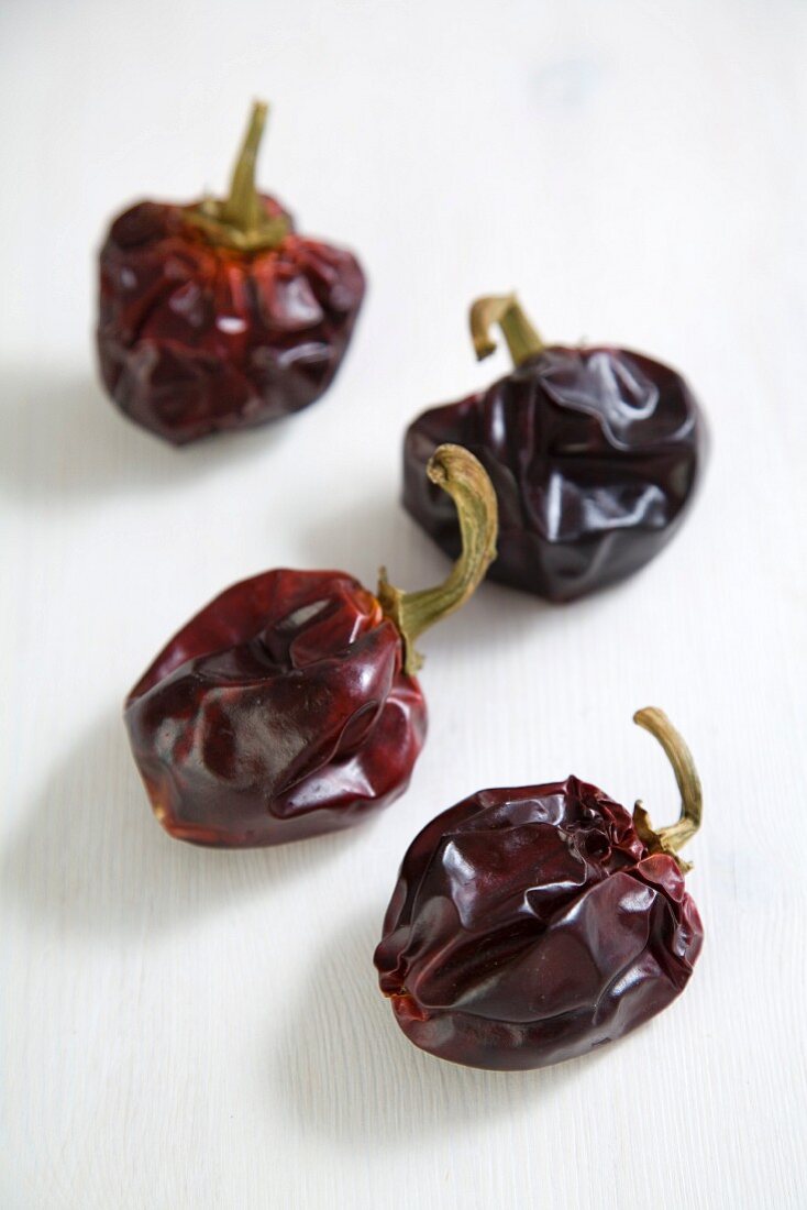 Four dried chillies