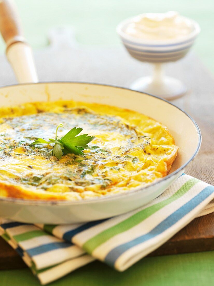 Herbed Frittata in a Skillet