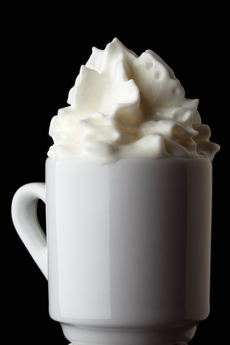 Whipped Cream in a Small Bowl