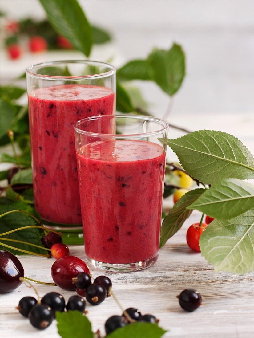 Berry and cherry smoothie