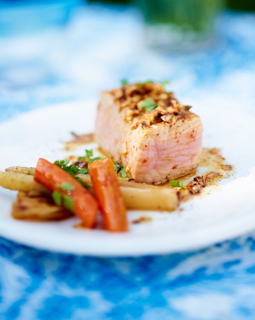 Kalbsfilet mit Gemüsebeilage