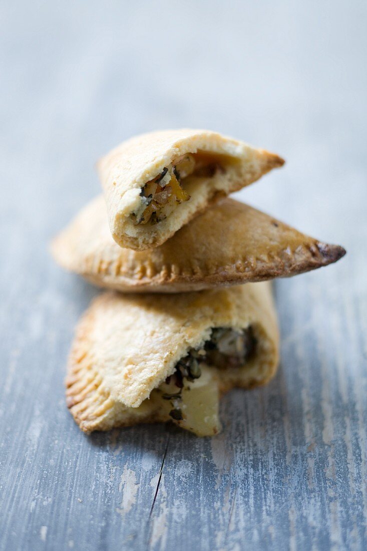 Pastry parcels filled with chard