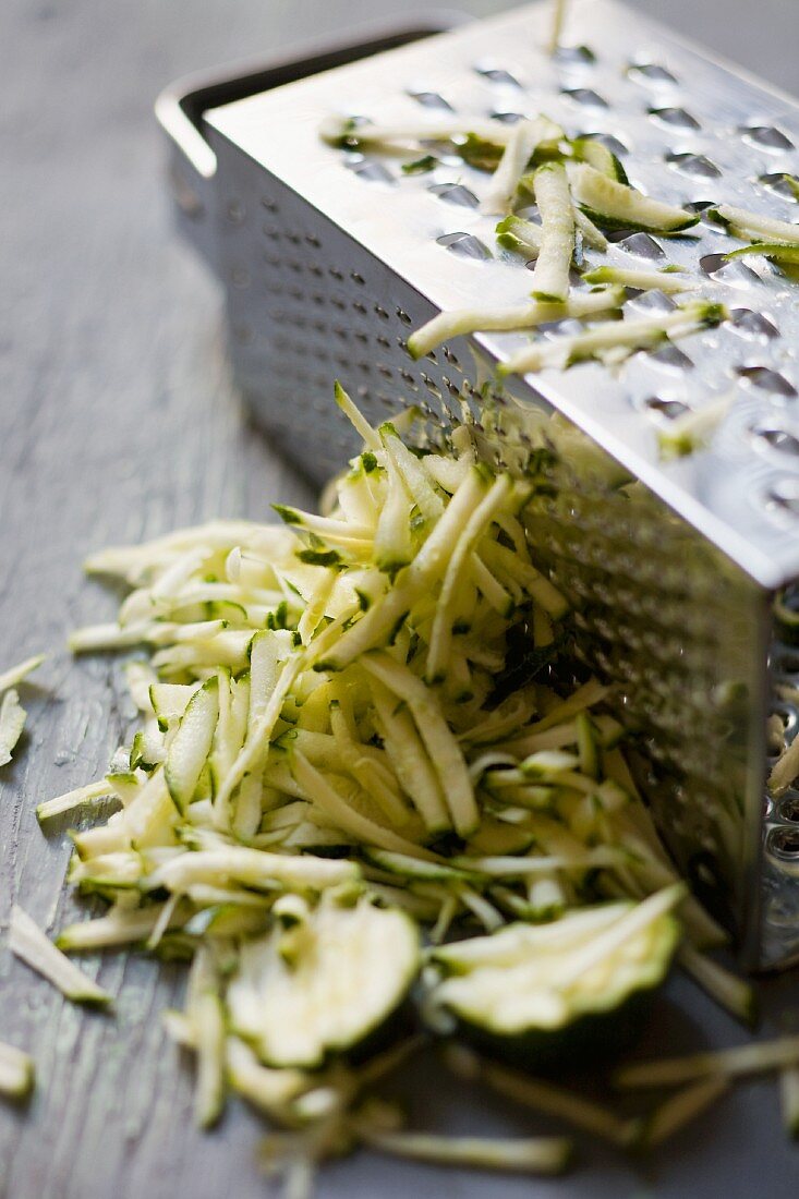 Grated courgette