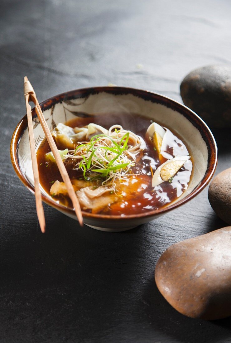 Ramen noodle soup with chicken (Japan)