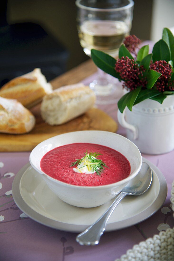 Borscht (beetroot soup)