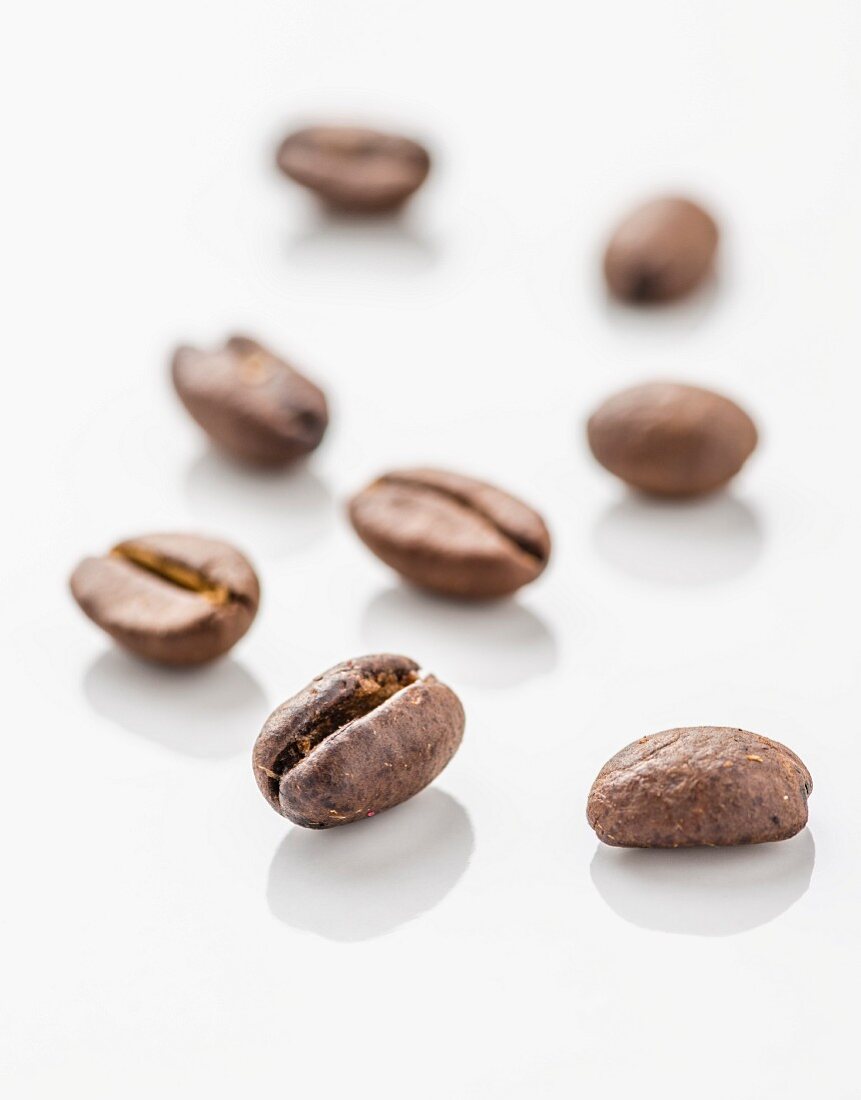Eight coffee beans