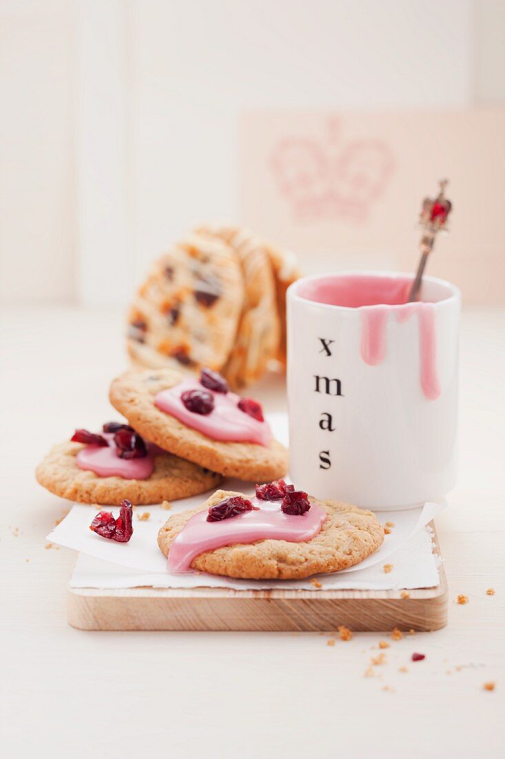 Christmas Cookies mit Cranberrys (England)