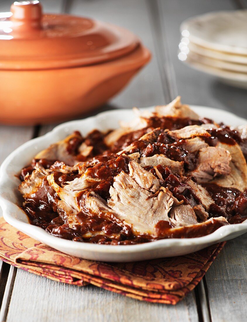 Roast pork with sauce, USA