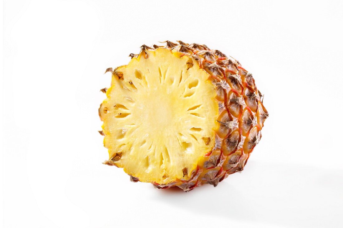 A sliced-open pineapple