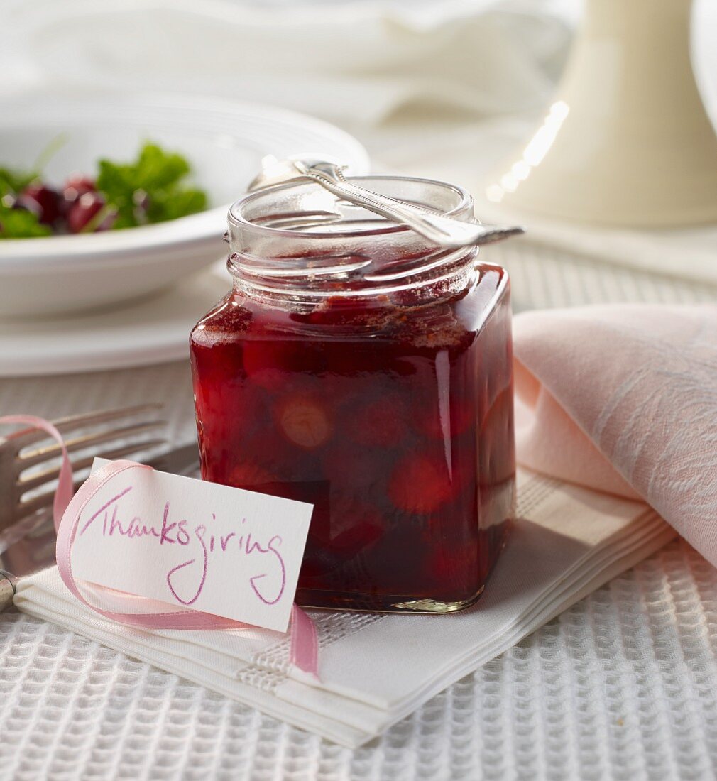 Cranberry sauce, tangy