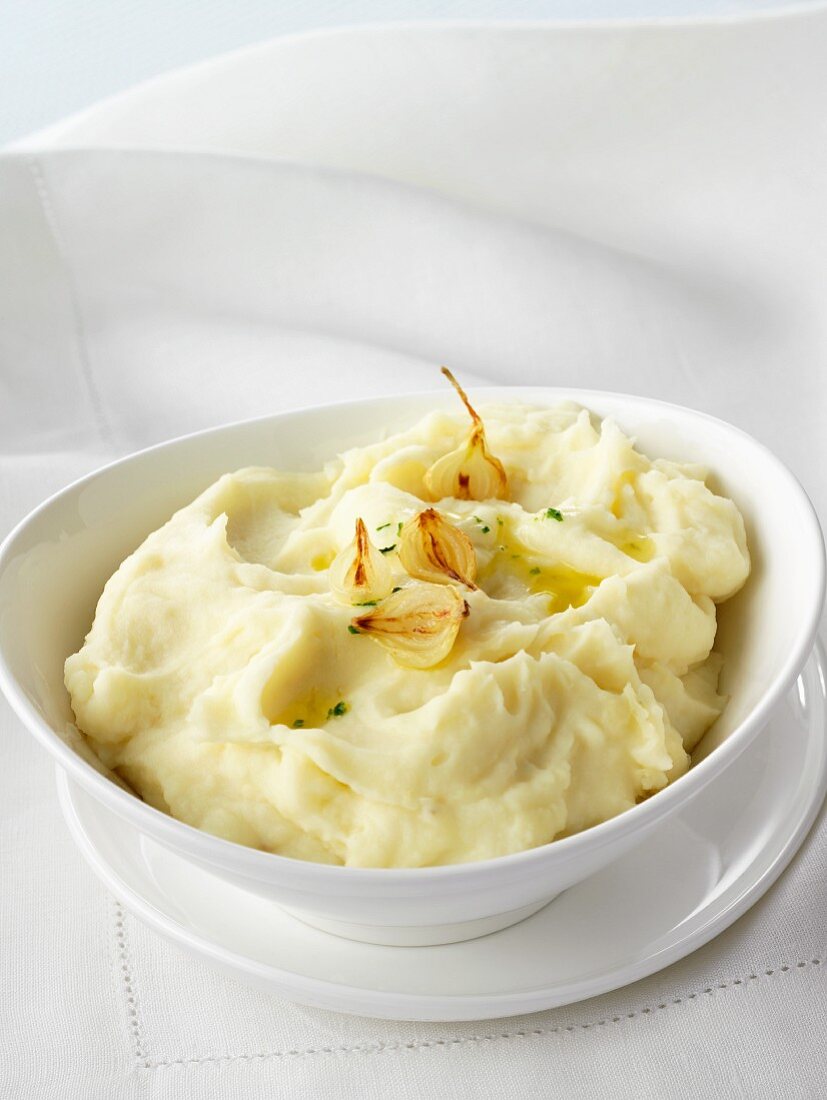 A Bowl of Garlic Mashed Potatoes