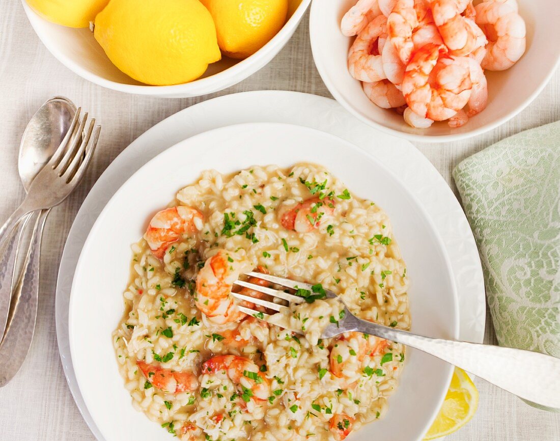 Risotto with prawns
