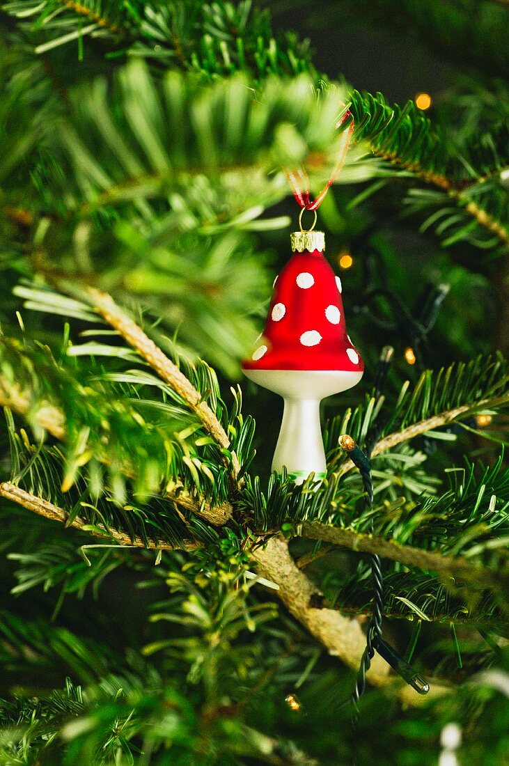 Christmas tree ornament - toadstool