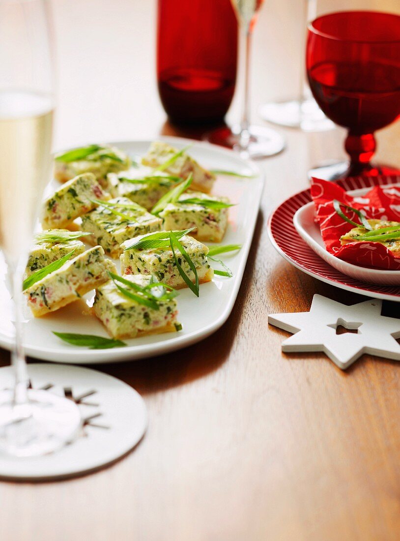 Prosciutto-Zucchini-Tarte zu Weihnachten