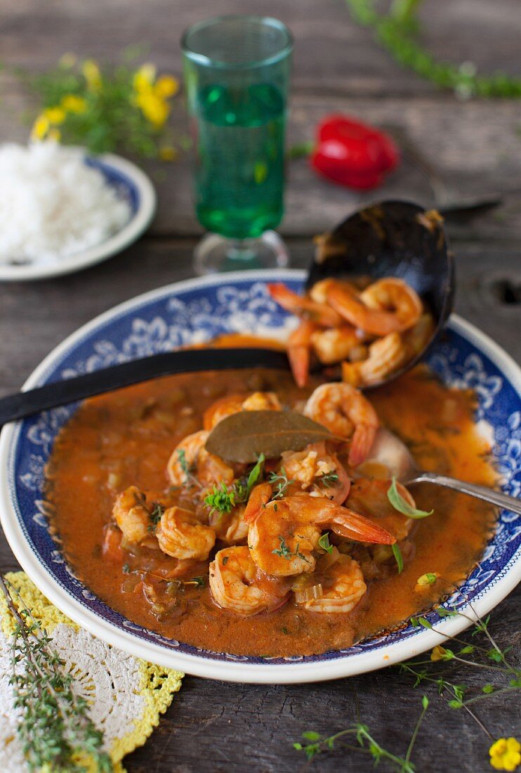 Shrimp Etouffe (würzige Shrimps aus der Cajunküche)