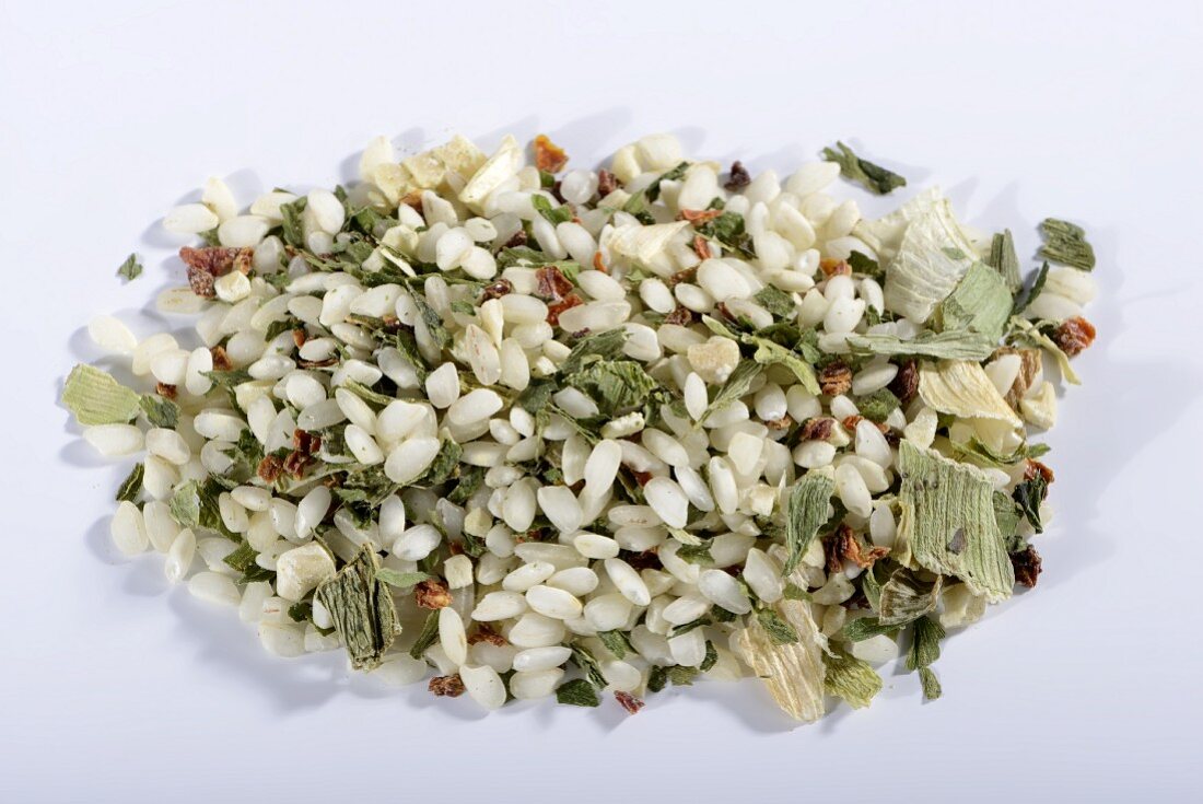 A ready-made risotto mix with wild garlic and dried vegetables