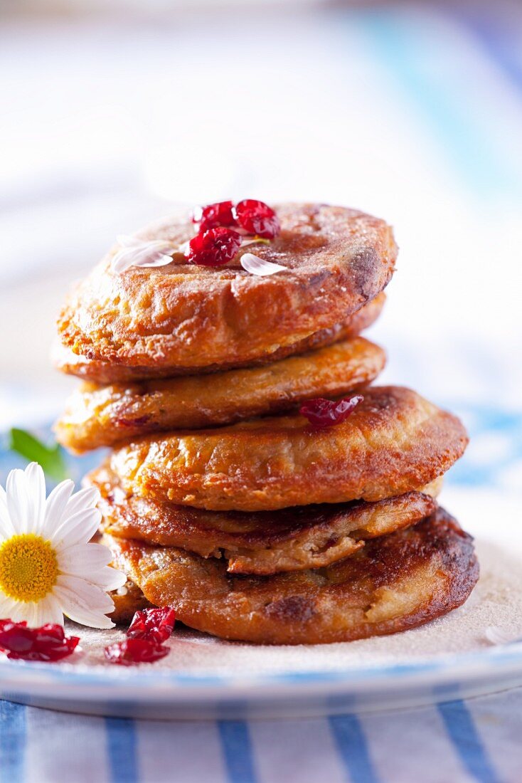 Cranberry-Pancakes mit Cranberrymarmelade