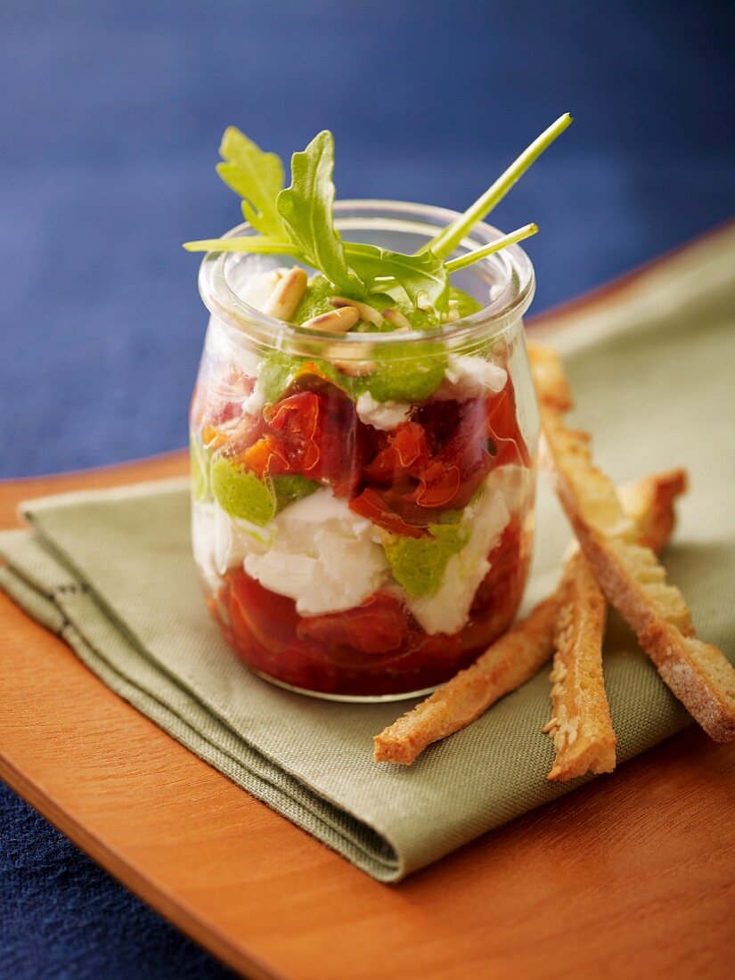 Goat's cheese with tomato and pistou