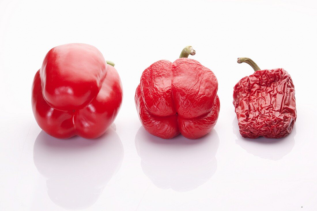 Bell peppers, fresh to dried